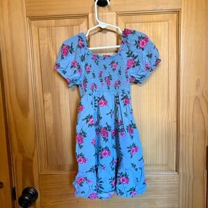 Place Blue Dress with Pink Floral Design